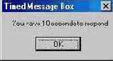 Программа-пример TimedMsgBox